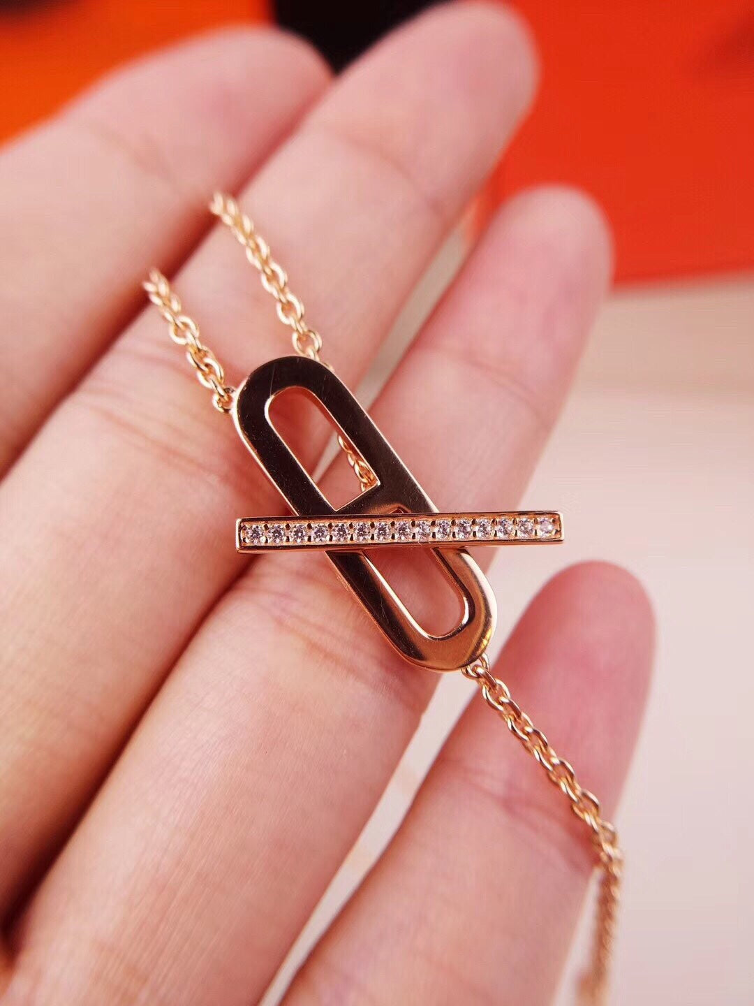 [Elowen jewelsry ]HM FIRE PIG NOSE NECKLACE TRENDY STREET