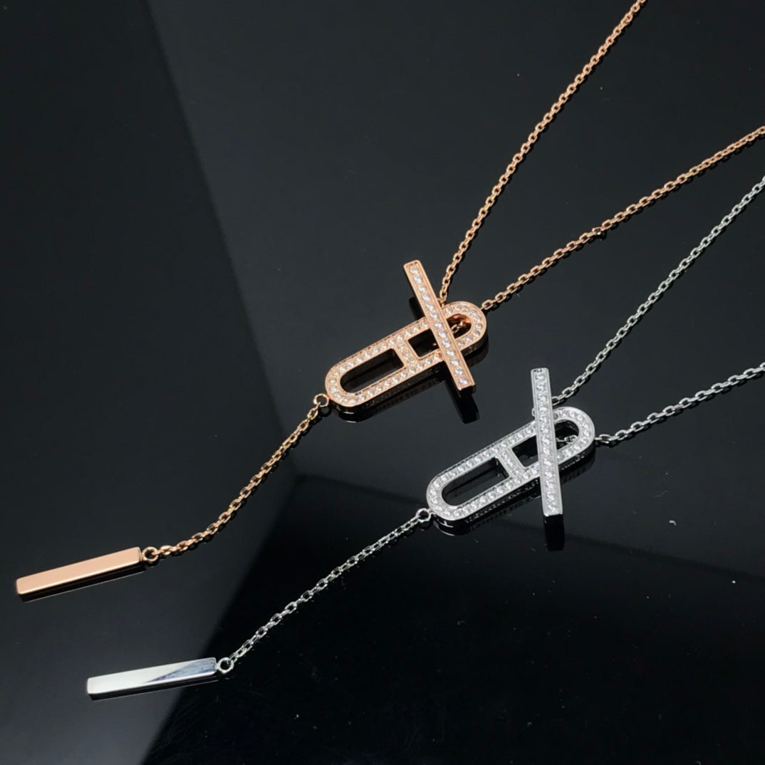 [Elowen Schmuck]HM HALSKETTE PLATIN ROSÉGOLD DIAMANT