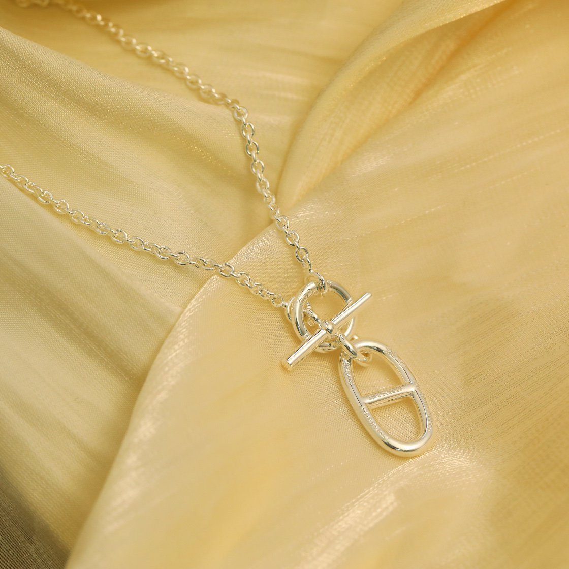 [Elowen Schmuck]HM CHAINE D'ANCRE HALSKETTE MIT ANKER-ANHÄNGER AUS STERLINGSILBER