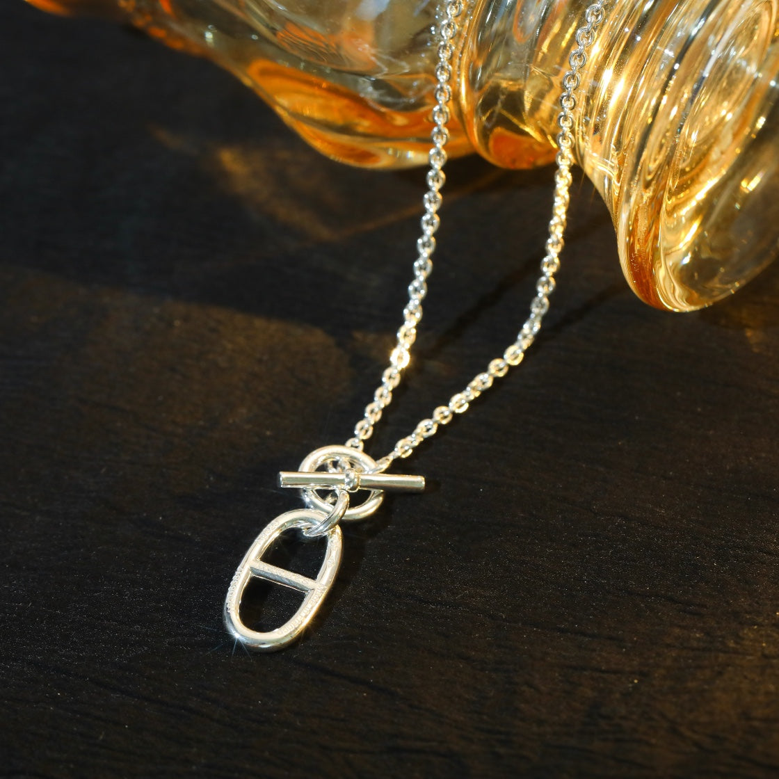 [Elowen Schmuck]HM CHAINE D'ANCRE HALSKETTE MIT ANKER-ANHÄNGER AUS STERLINGSILBER