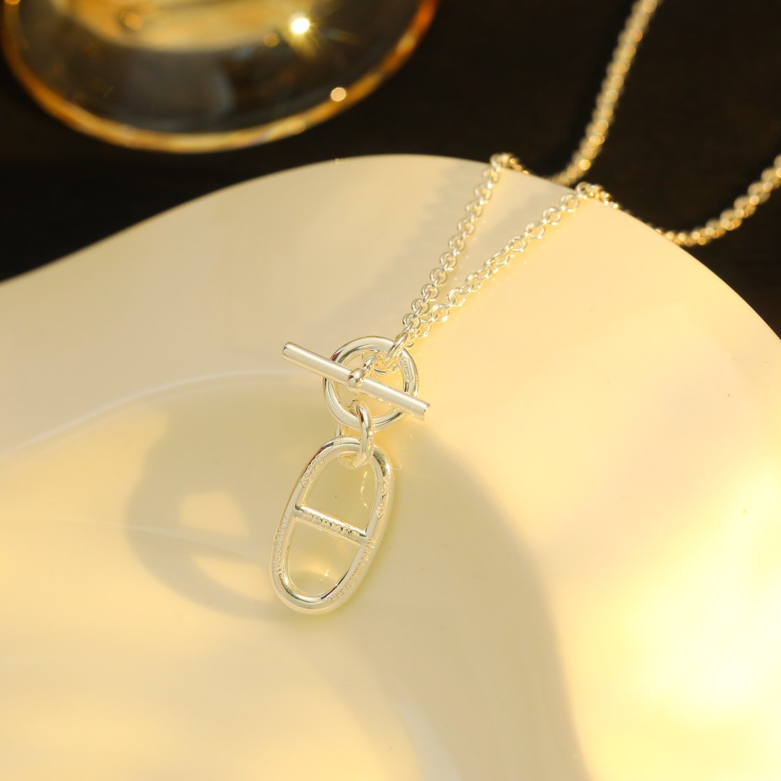 [Elowen Schmuck]HM CHAINE D'ANCRE HALSKETTE MIT ANKER-ANHÄNGER AUS STERLINGSILBER
