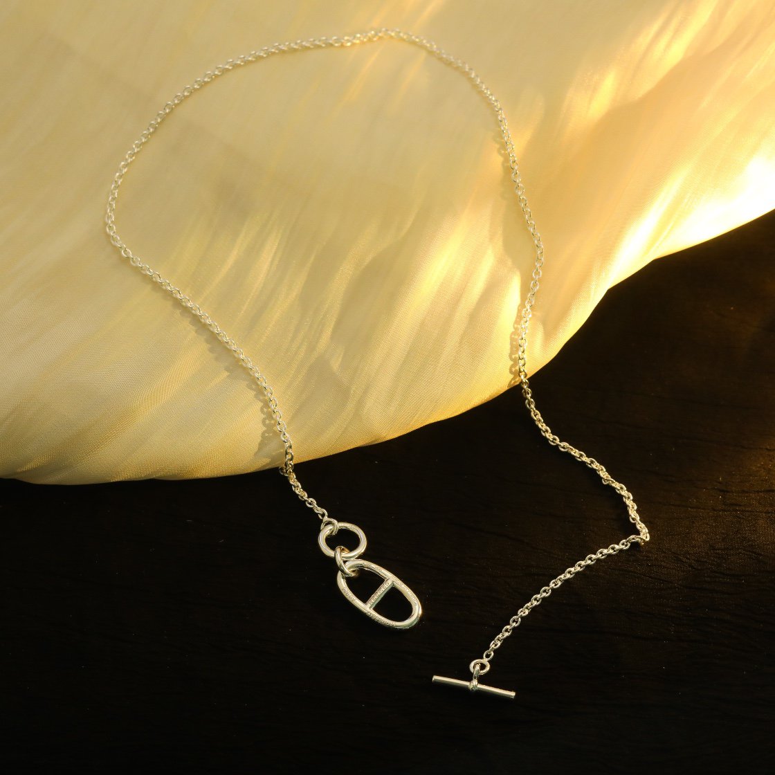 [Elowen Schmuck]HM CHAINE D'ANCRE HALSKETTE MIT ANKER-ANHÄNGER AUS STERLINGSILBER