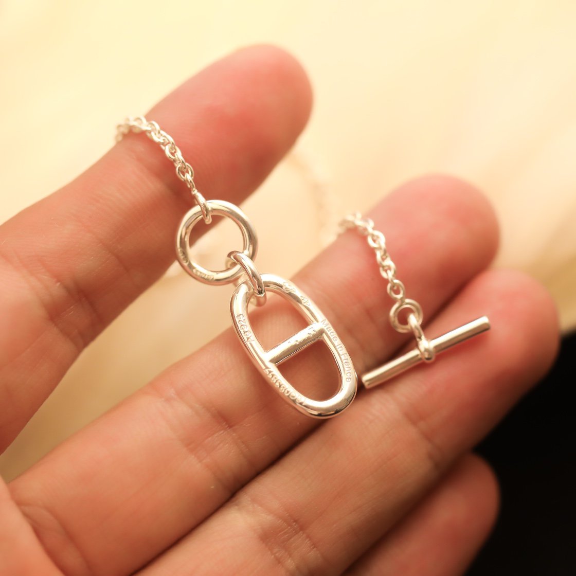 [Elowen Schmuck]HM CHAINE D'ANCRE HALSKETTE MIT ANKER-ANHÄNGER AUS STERLINGSILBER