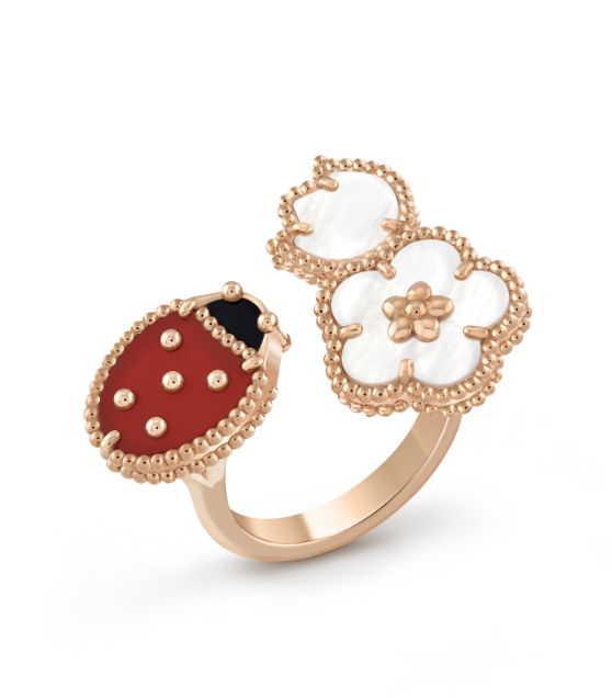 [Elowen jewelsry ]LUCKY 3 MOTIF ROSE GOLD RING