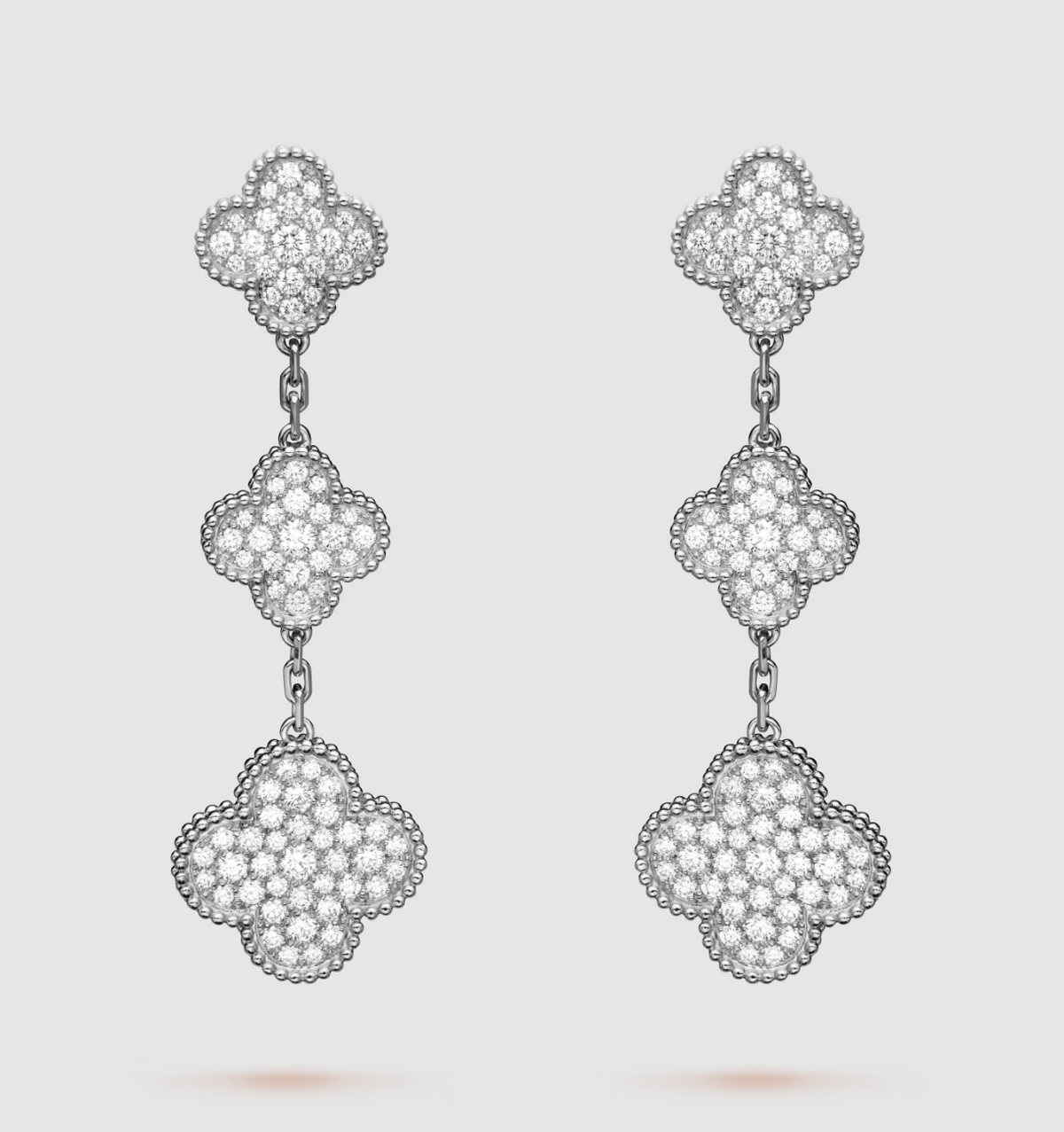 [Elowen Schmuck] CLOVER 3-MOTIV DIAMANT-SILBER-HÄNGE OHRRINGE