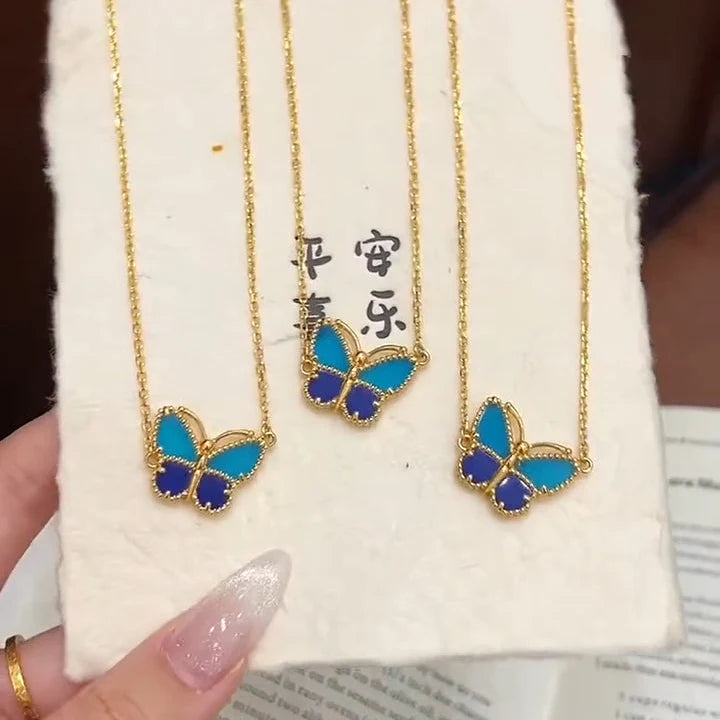 [Elowen jewelry] 2026年新作 ラッキーバタフライ 1モチーフ ネックレス