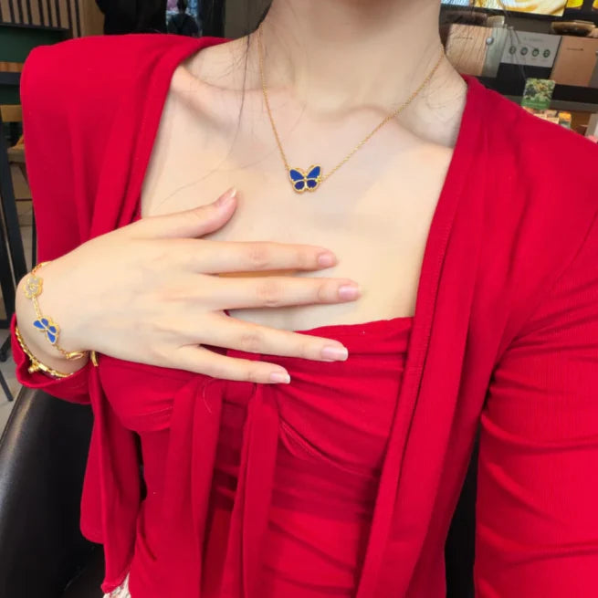 [Elowen jewelry] 2026年新作 ラッキーバタフライ 1モチーフ ネックレス