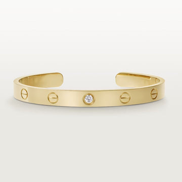 [Elowen jewelsry ]LOVE BRACELET 6.1MM 1 DIAMOND OPEN CUFF