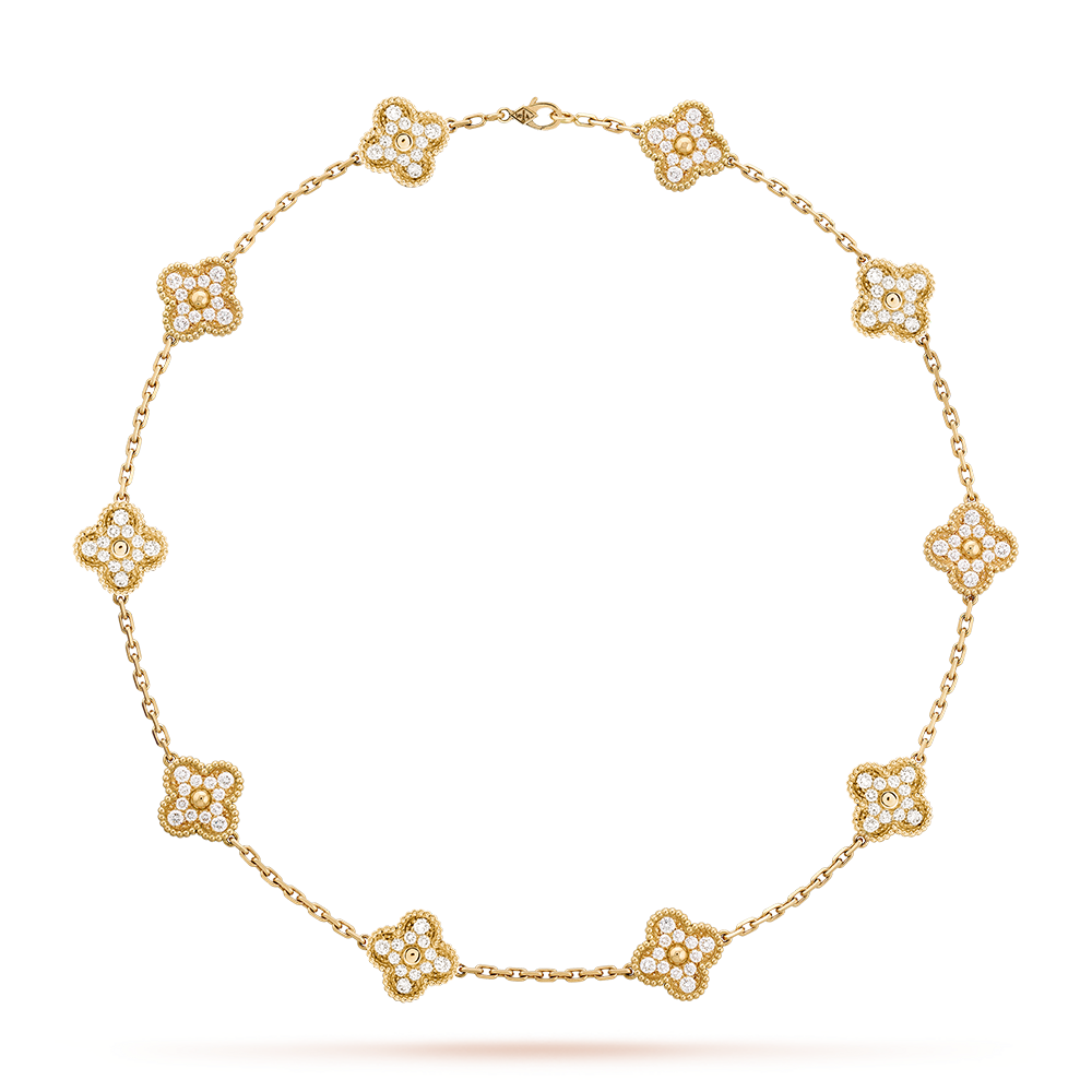 {
  "Elowen jewelsry": "Elowen Schmuck",
  "CLOVER 10 MOTIFS DIAMOND NECKLACE": "KLEEBLATT-HALSKETTE MIT 10 MOTIVEN UND DIAMANTEN"
}