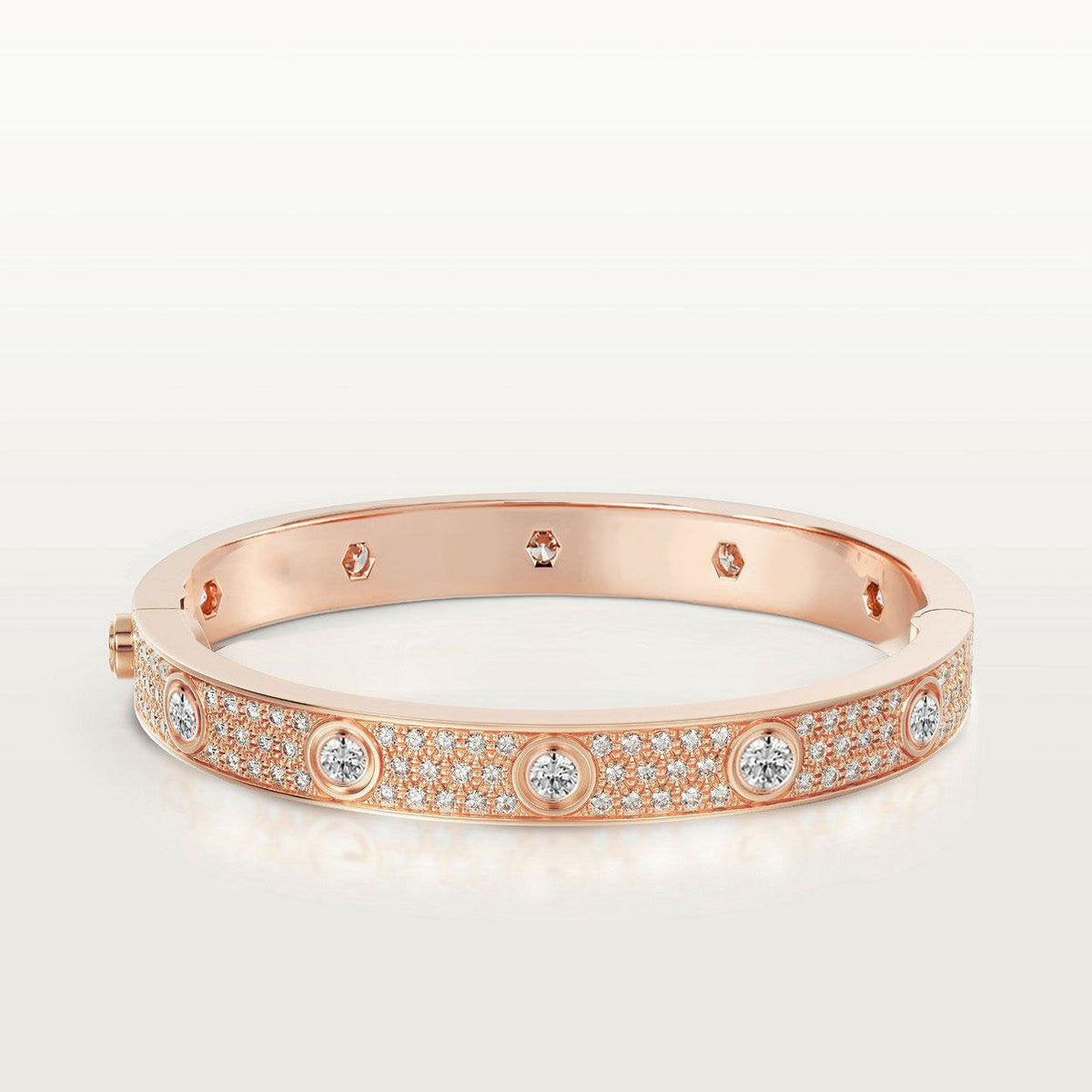 [Elowen jewelsry ]LOVE BRACELET 6.1MM DIAMOND-PAVED 10 BIG DIAMONDS