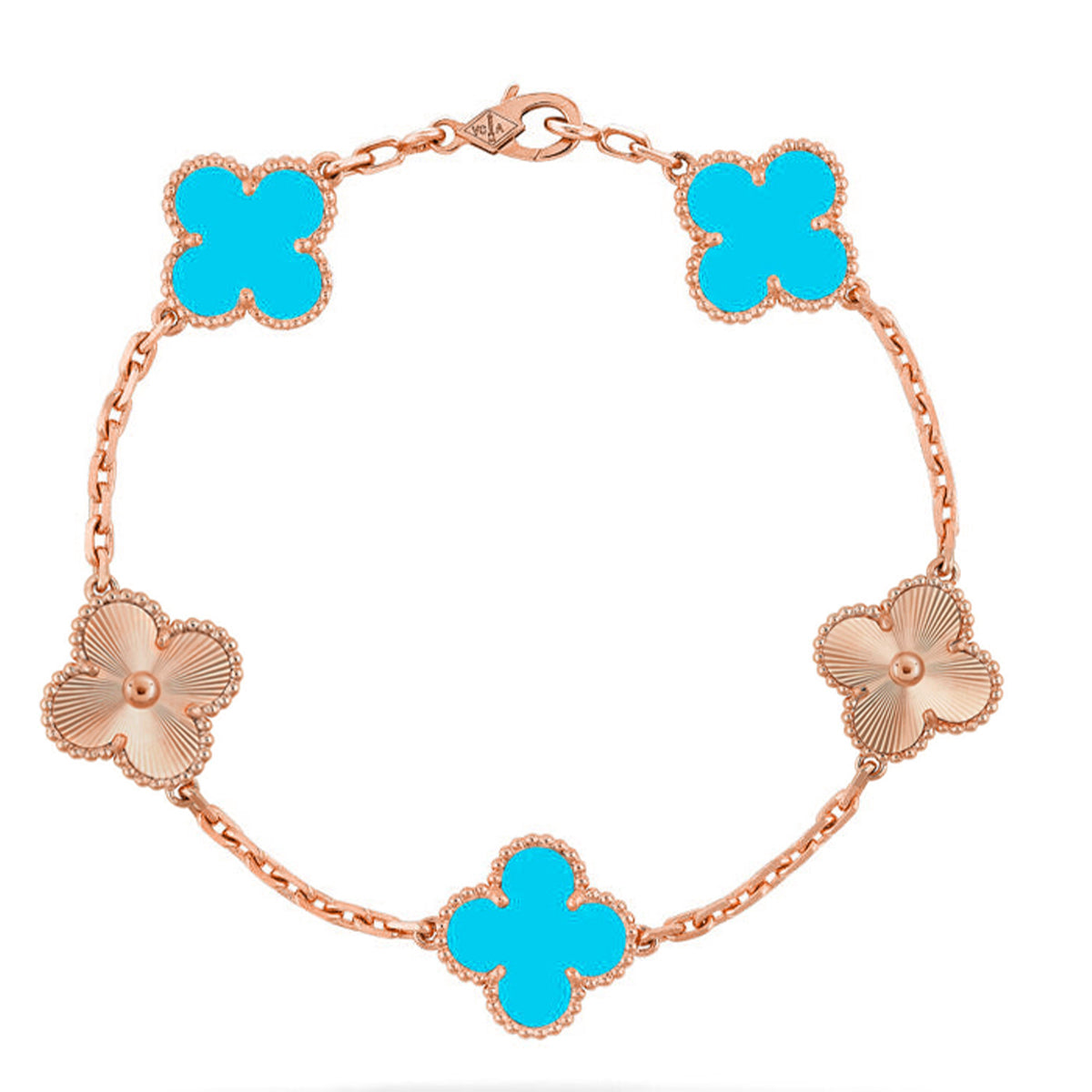 [Elowen Schmuck] CLOVER 5-MOTIV-ARMBAND KOLLEKTION TÜRKIS
