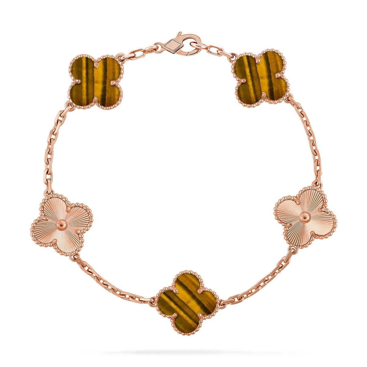 [Elowen jewelsry ] CLOVER 5 MOTIFS TIGER EYE BRACELET COLLECTION