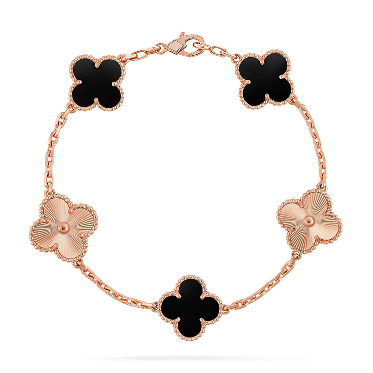 [Elowen Schmuck] CLOVER 5-MOTIV ONYX ARMBAND KOLLEKTION