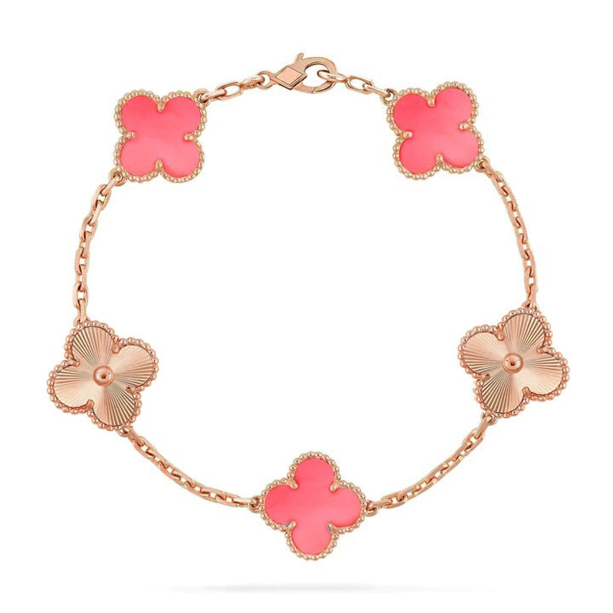 {
  "Elowen jewelsry": "Elowen ジュエリー",
  "CLOVER 5 MOTIFS  PINK MOP BRACELET COLLECTION": "クローバー 5モチーフ ピンクマザーオブパール ブレスレットコレクション"
}