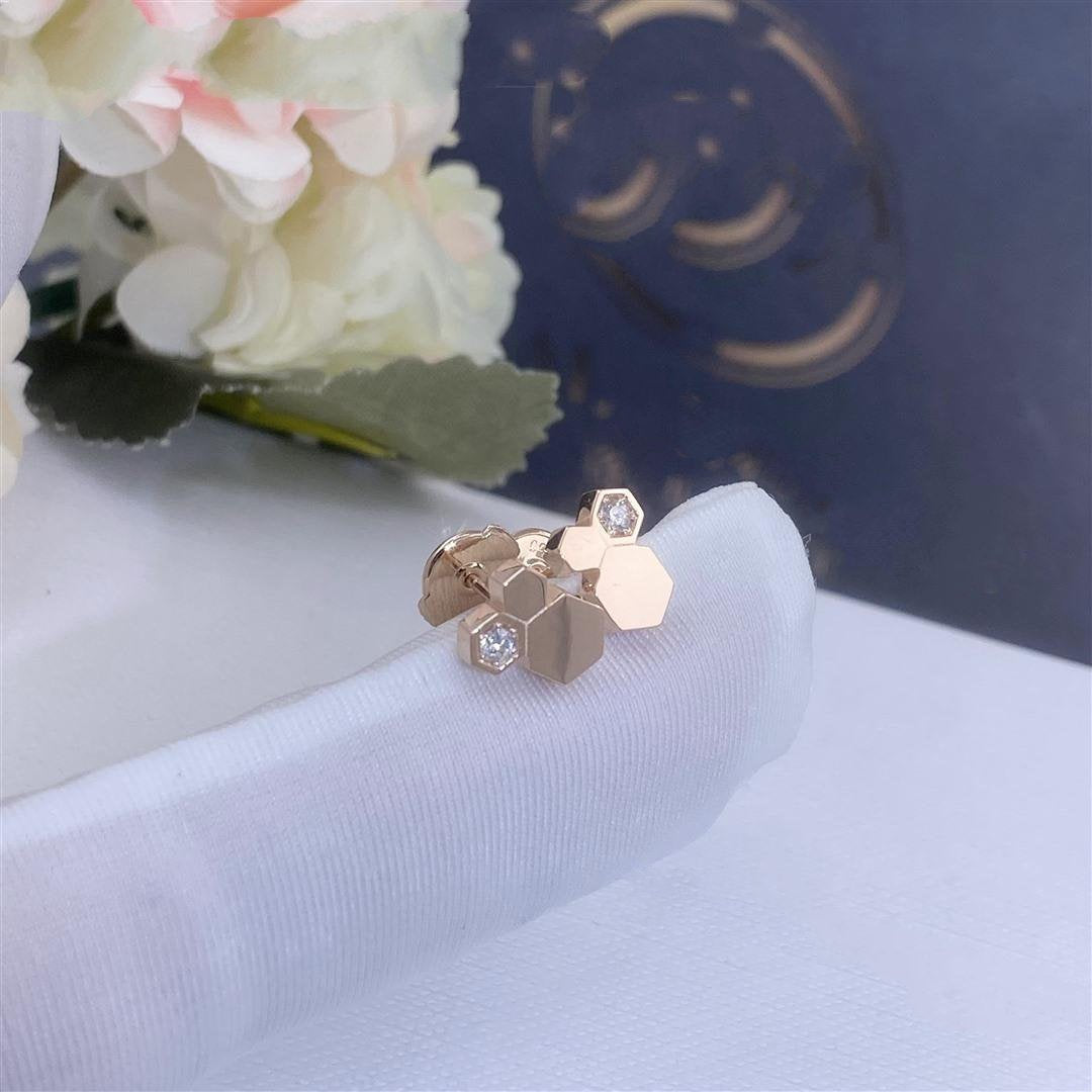 [Elowen jewelsry ]BEE LOVE PINK GOLD DIAMOND EARRINGS