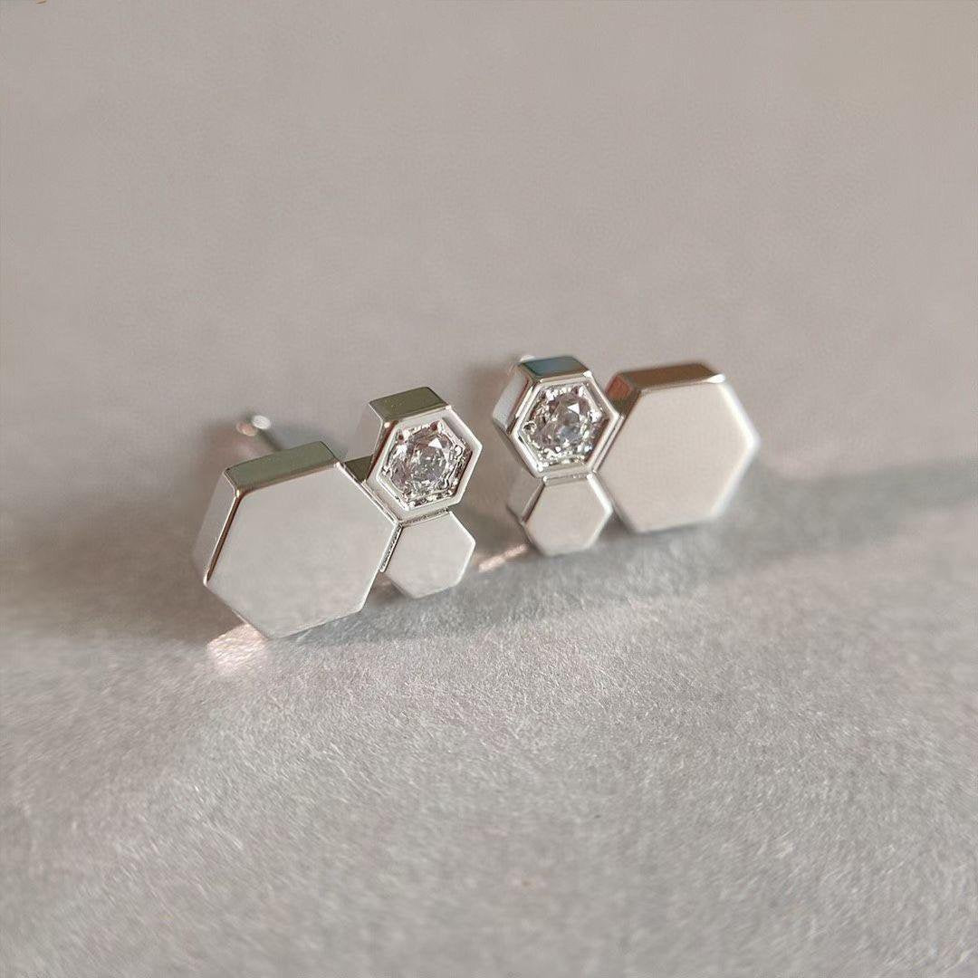 [Elowen jewelsry ]BEE LOVE SILVER DIAMOND EARRINGS