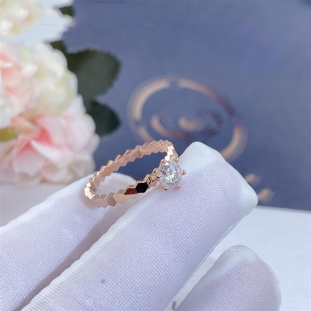 [Elowen jewelsry ]BEE LOVE RING PINK GOLD 1 DIAMOND