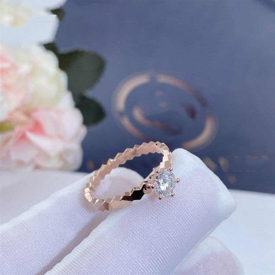 [Elowen jewelsry ]BEE LOVE RING PINK GOLD 1 DIAMOND