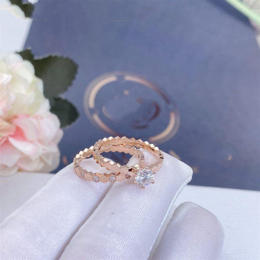 [Elowen jewelsry ]BEE LOVE RING PINK GOLD 1 DIAMOND