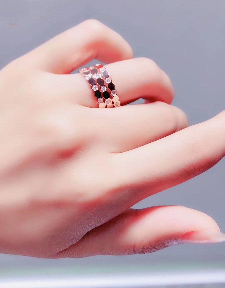 [Elowen Schmuck] BEE LOVE RING ROSÉGOLD DIAMANT