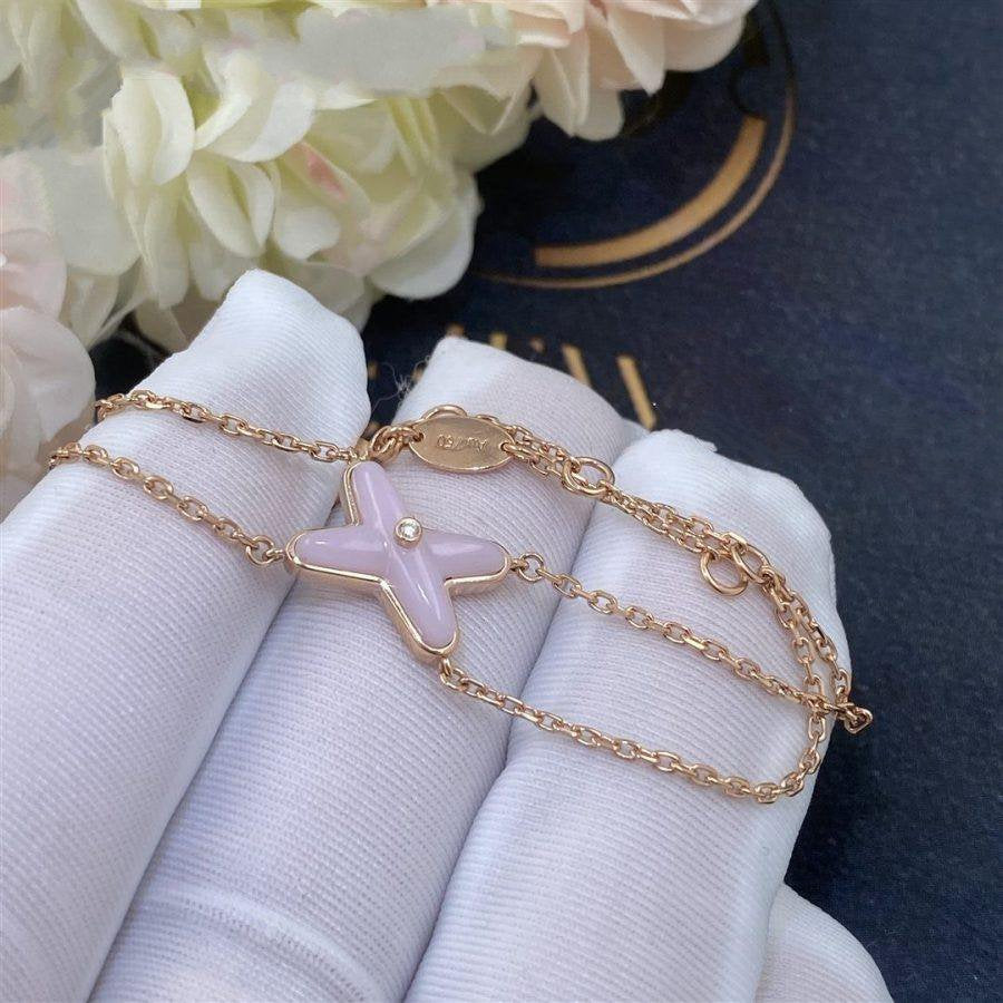 [Elowen jewelsry ]JEUX BRACELET PINK MOP PINK GOLD 1 DIAMOND