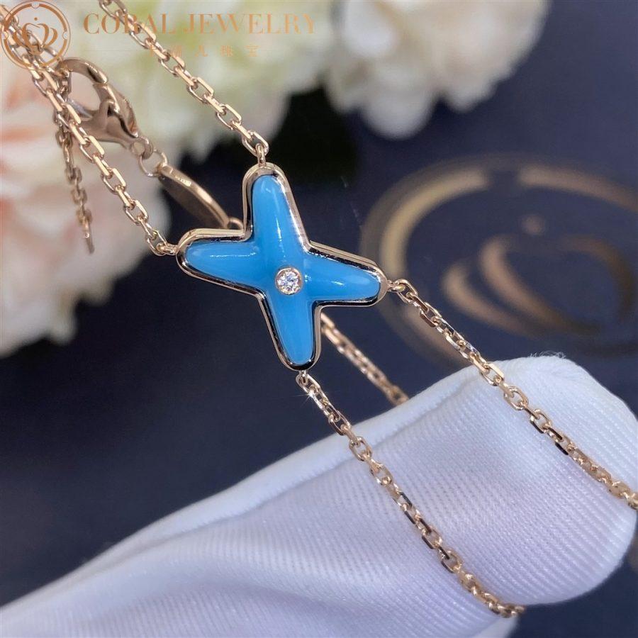 [Elowen jewelsry ]JEUX BRACELET TURQUOISE PINK GOLD 1 DIAMOND
