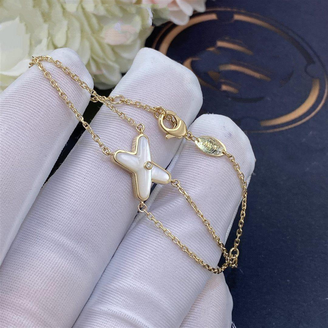 [Elowen jewelsry ]JEUX BRACELET WHITE MOP GOLD 1 DIAMOND