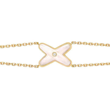 [Elowen jewelsry ]JEUX ARMBAND WEISSE PERLMUTT GOLD 1 DIAMANT