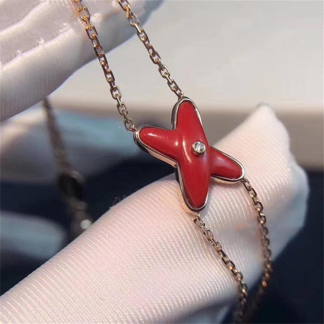[Elowen jewelsry ]JEUX BRACELET CARNELIAN PINK GOLD 1 DIAMOND