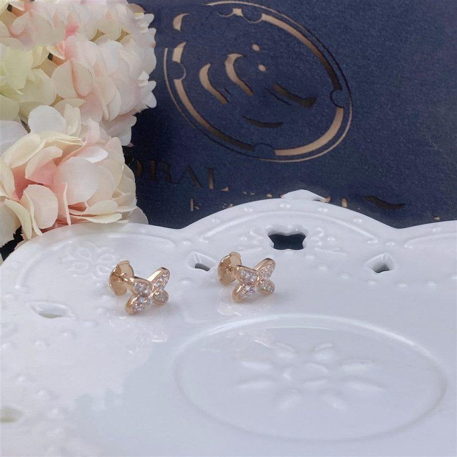 [Elowen jewelsry ]JEUX DE PINK GOLD DIAMOND EARRINGS