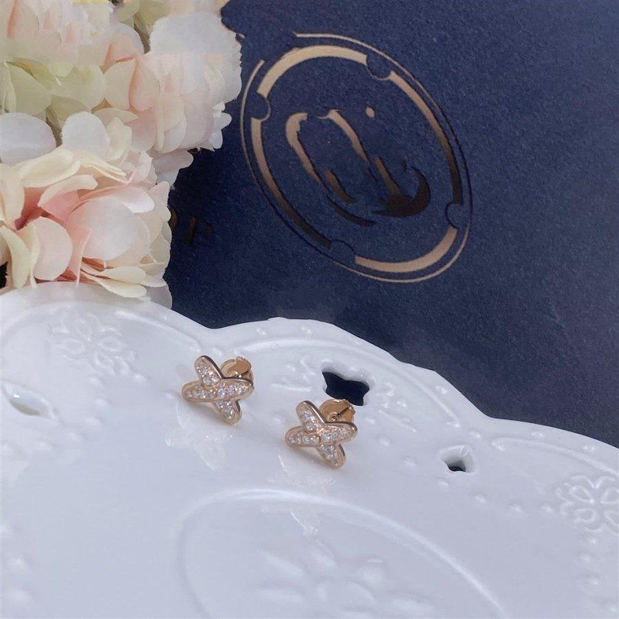 [Elowen jewelsry ]JEUX DE PINK GOLD DIAMOND EARRINGS