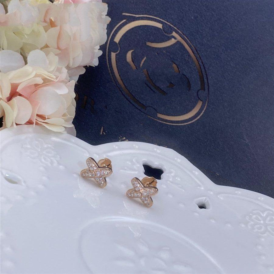 [Elowen jewelsry ]JEUX DE PINK GOLD DIAMOND EARRINGS