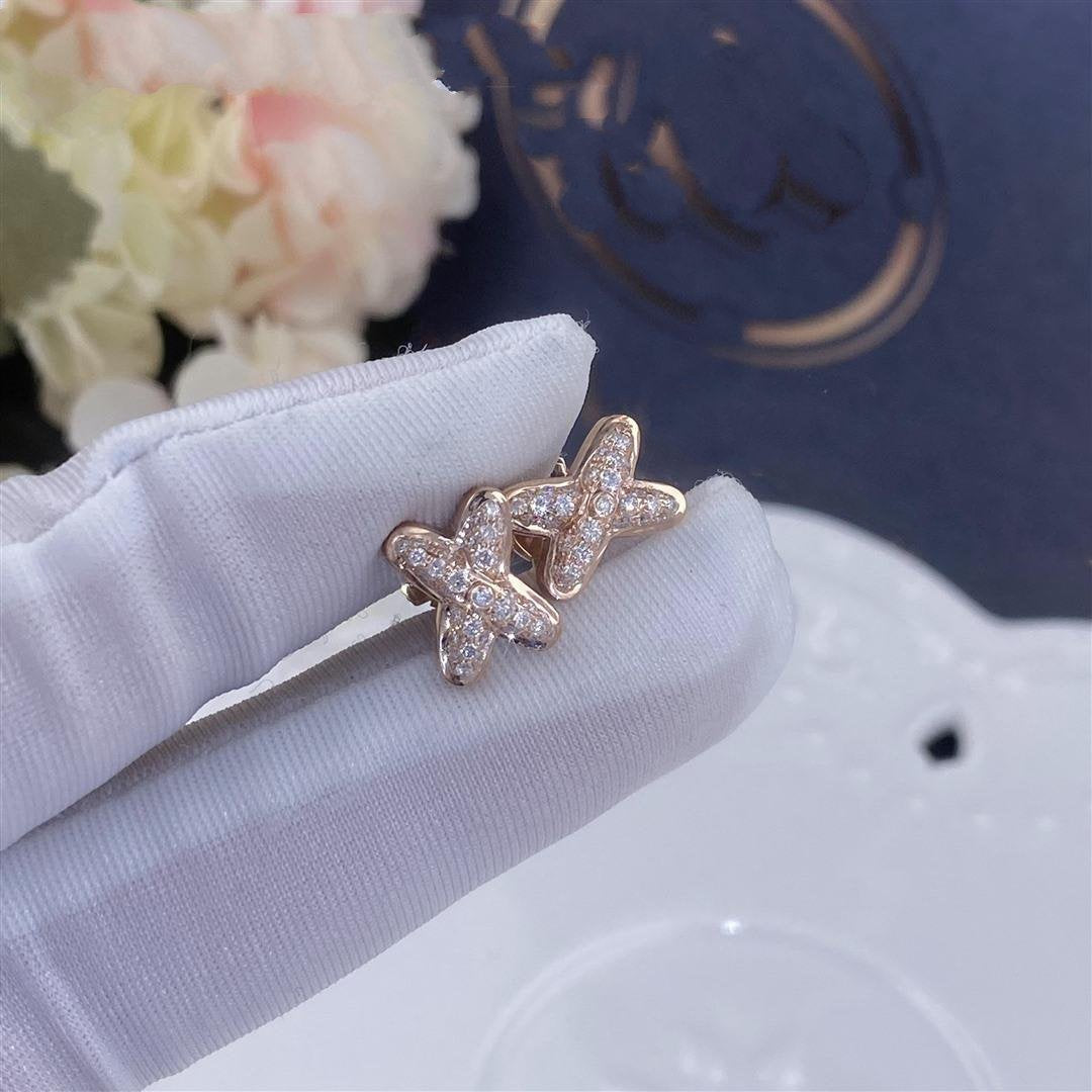 [Elowen jewelsry ]JEUX DE PINK GOLD DIAMOND EARRINGS