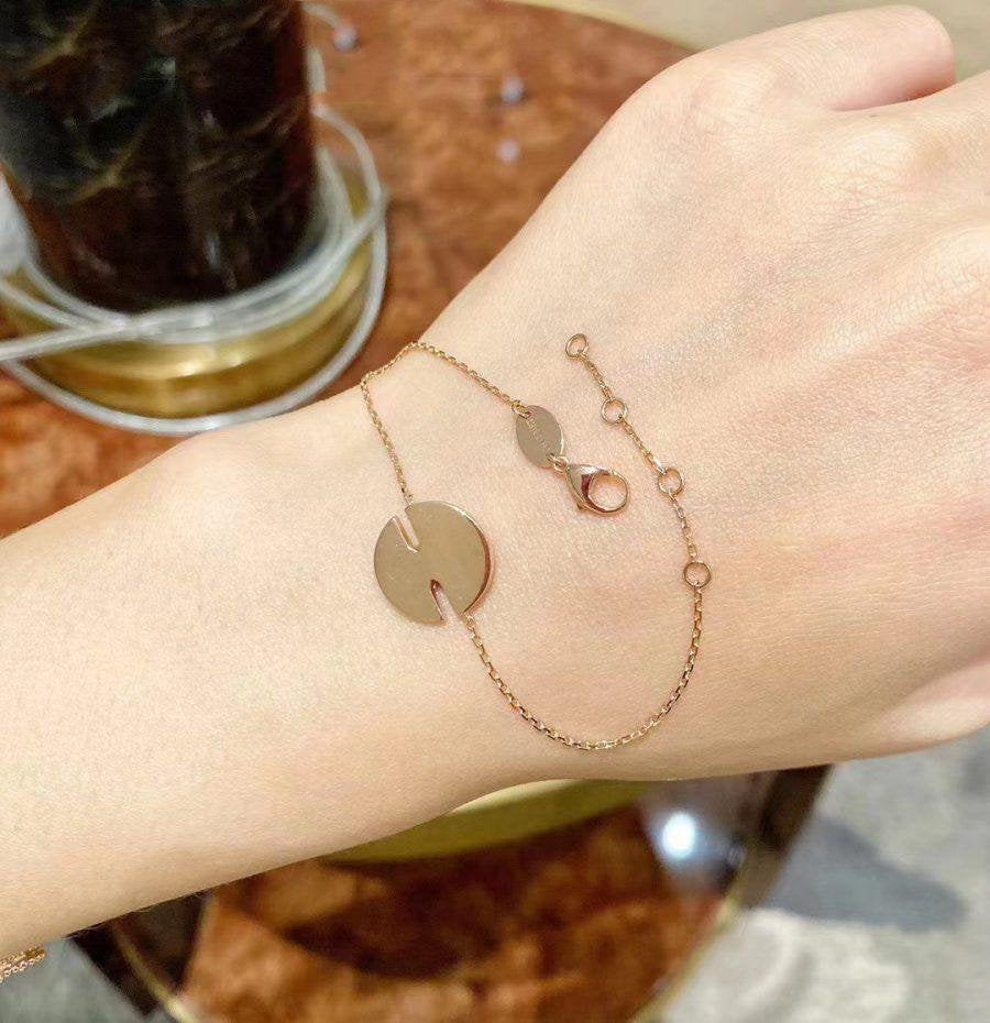 [Elowenジュエリー] マザーオブパールのブレスレットセット、ピンクゴールド、ダイヤモンド
