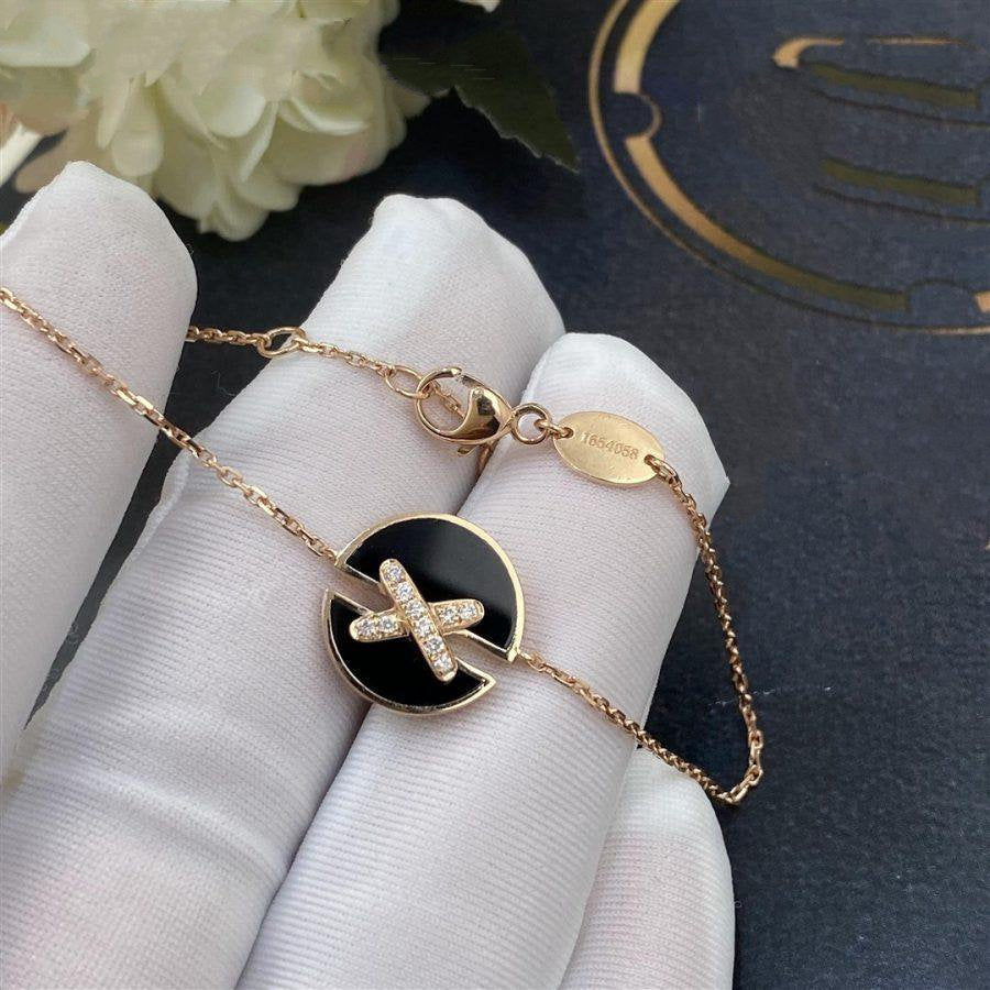 [Elowen jewelsry ]JEUX DE BRACELET ONYX PINK GOLD DIAMOND