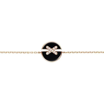 [Elowen jewelsry ]JEUX DE BRACELET ONYX PINK GOLD DIAMOND
