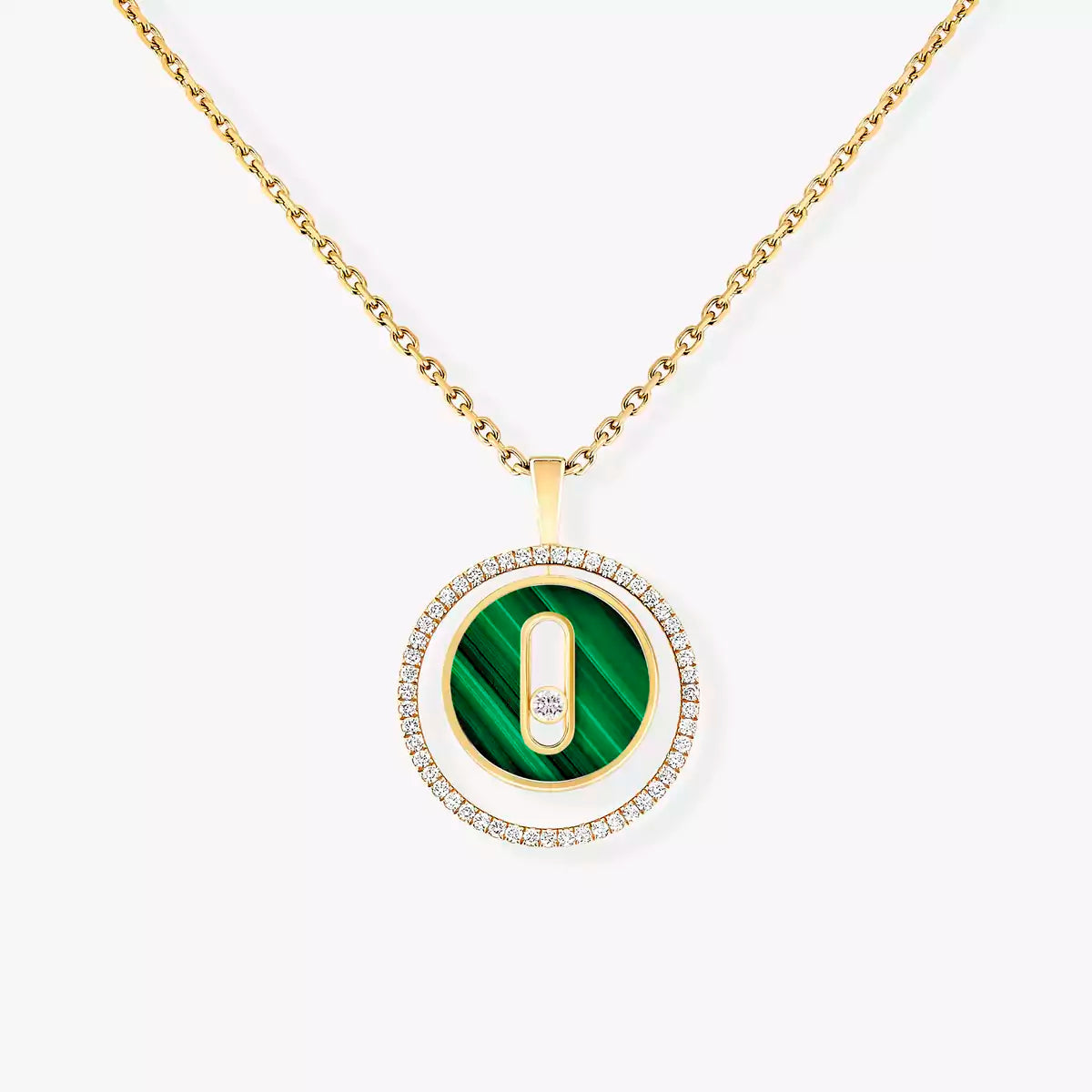 [Elowen jewelsry]Lucky Move ダイヤモンド ネックレス、ローズゴールド＆ホワイトマザーオブパール