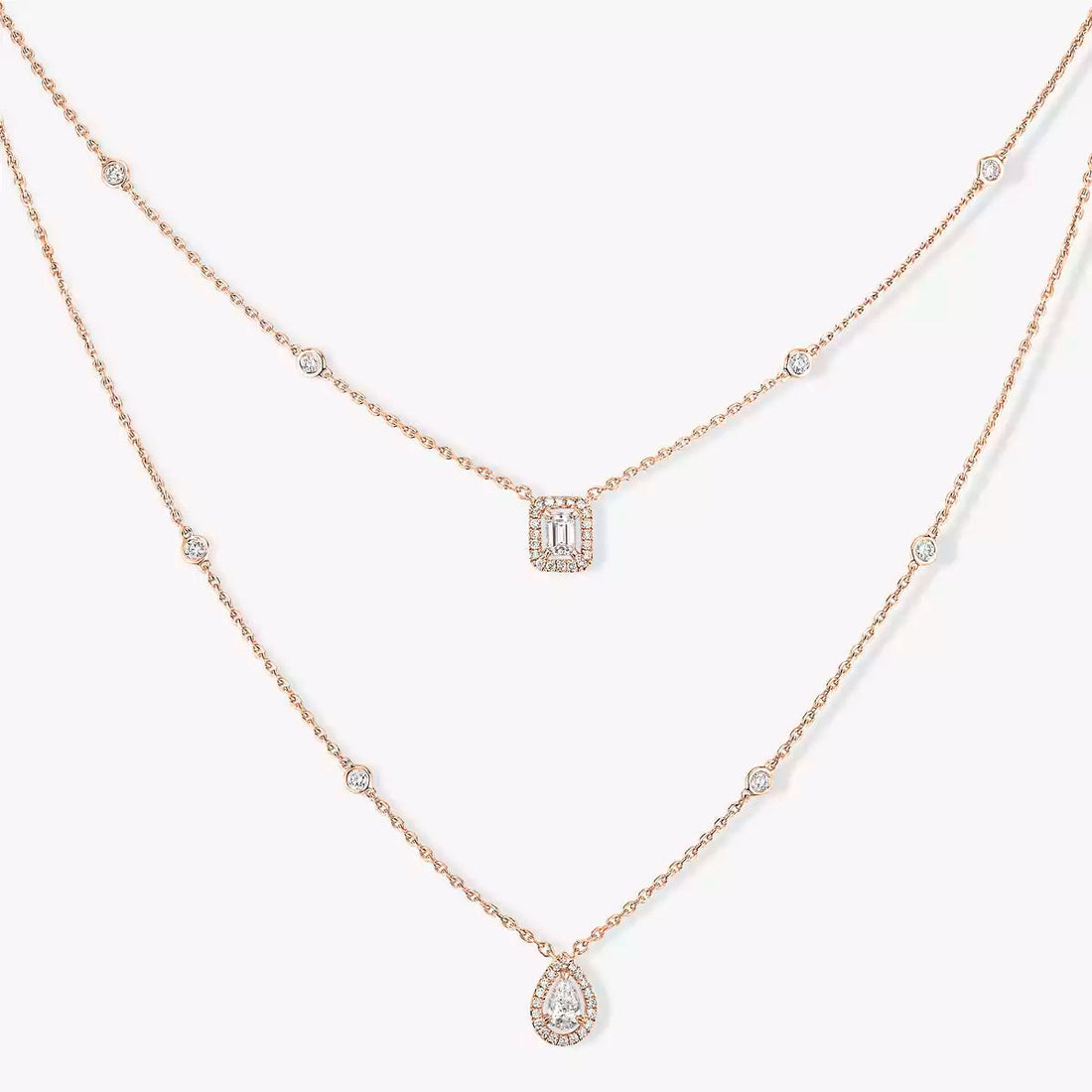 [Elowen jewelsry]Diamond Necklace My Twin 2 Rows