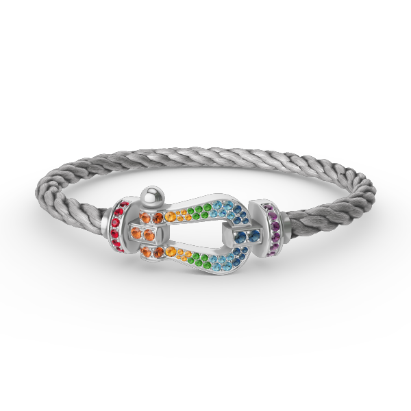 {
  "Elowen jewelsry": "Elowen ジュエリー",
  "FORC LARGE HORSESHOE COLORED DIAMOND BRACELET SILVER": "FORC ラージ ホースシュー カラードダイヤモンド ブレスレット シルバー"
}