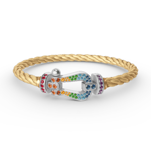 {
  "Elowen jewelsry": "Elowen ジュエリー",
  "FORC LARGE HORSESHOE COLORED DIAMOND BRACELET SILVER": "FORC ラージ ホースシュー カラードダイヤモンド ブレスレット シルバー"
}