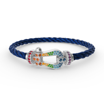 {
  "Elowen jewelsry": "Elowen ジュエリー",
  "FORC LARGE HORSESHOE COLORED DIAMOND BRACELET SILVER": "FORC ラージ ホースシュー カラードダイヤモンド ブレスレット シルバー"
}