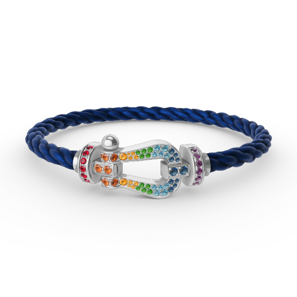 {
  "Elowen jewelsry": "Elowen ジュエリー",
  "FORC LARGE HORSESHOE COLORED DIAMOND BRACELET SILVER": "FORC ラージ ホースシュー カラードダイヤモンド ブレスレット シルバー"
}
