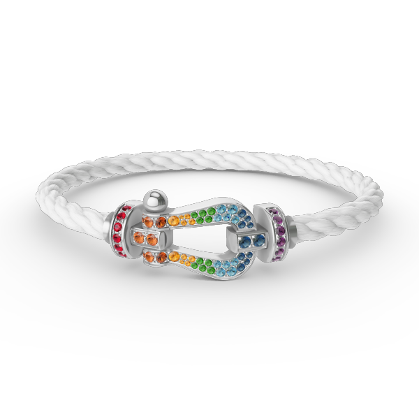 {
  "Elowen jewelsry": "Elowen ジュエリー",
  "FORC LARGE HORSESHOE COLORED DIAMOND BRACELET SILVER": "FORC ラージ ホースシュー カラードダイヤモンド ブレスレット シルバー"
}