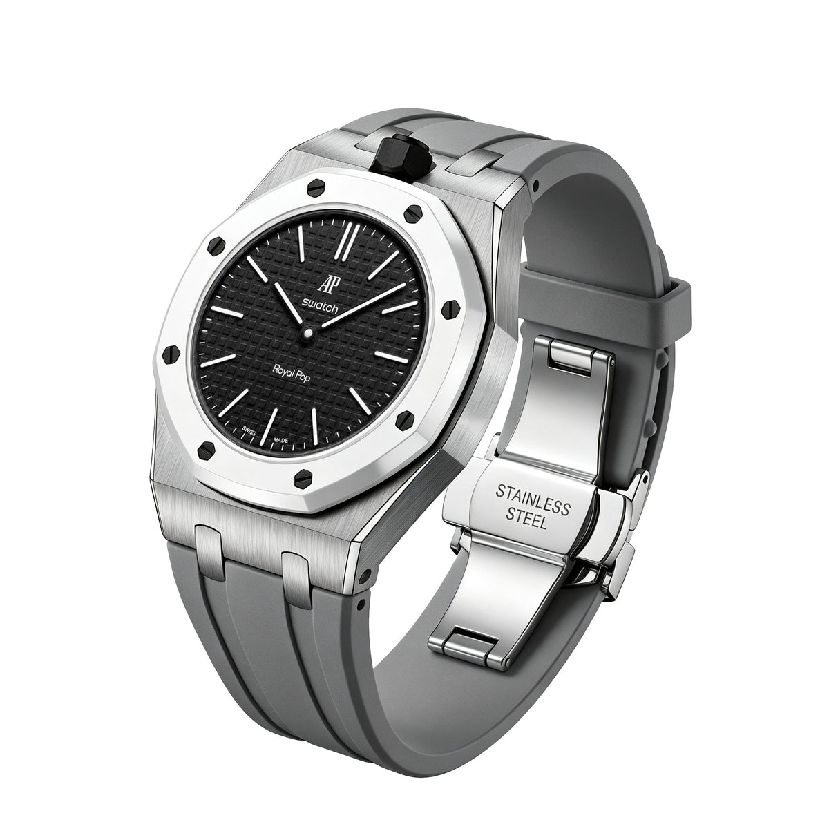 Royal Oak Pop Exklusives Stahlgehäuse & Silikonarmband mit Halterung