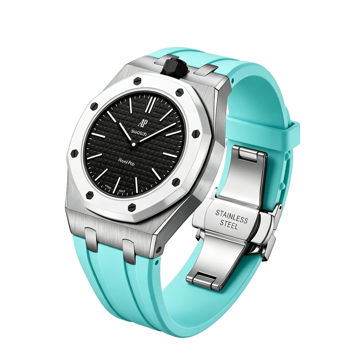 Royal Oak Pop Exklusives Stahlgehäuse & Silikonarmband mit Halterung