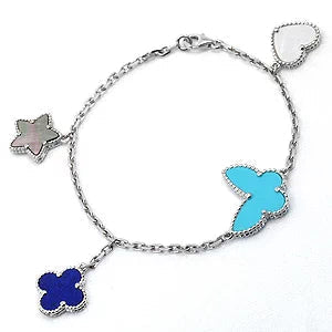 [Elowen Schmuck] LUCKY SPRING SILBERARMBAND 4 MOTIVE