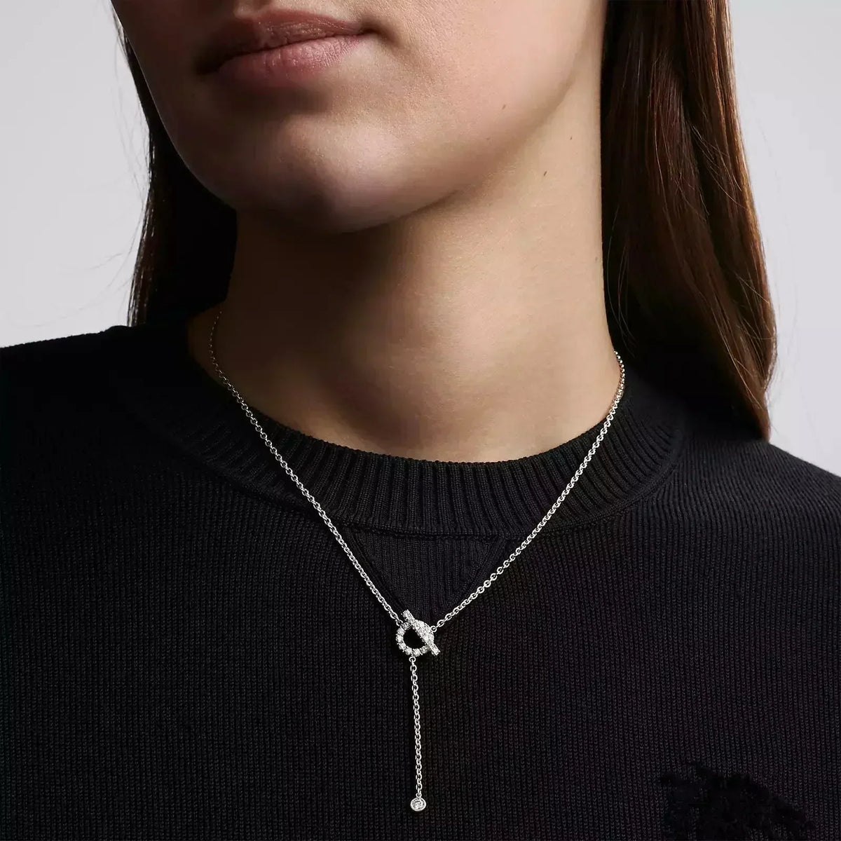 [Elowen jewelsry ]FINESSE SILVER DIAMOND NECKLACE