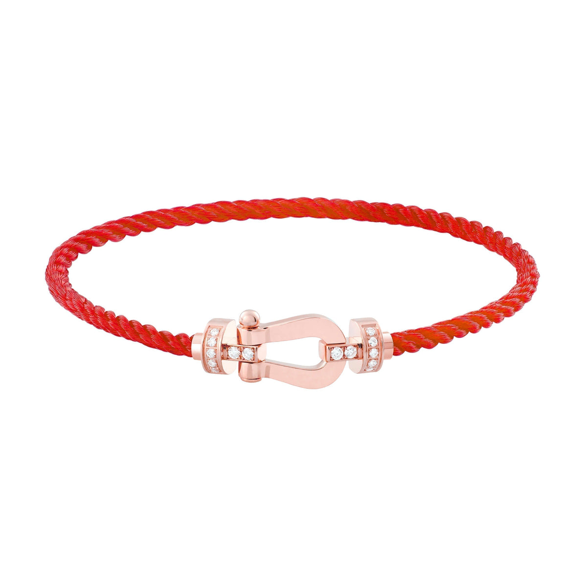 [Elowen jewelsry ]FORCE 10 HALF DIAMOND PINK GOLD RED CORDERI LARGE AND MEDIUM MODEL
