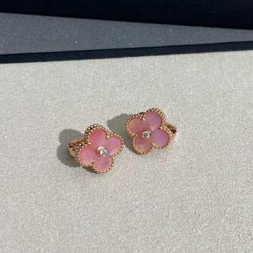 [Elowen Schmuck] CLOVER MEDIUM OHRRINGE MIT 1 DIAMANTEN IN ROSÉ