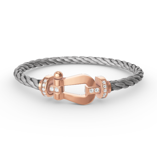 [Elowen jewelsry ]FORCE LARGE HORSESHOE HALF DIAMOND BRACELET ROSE GOLD